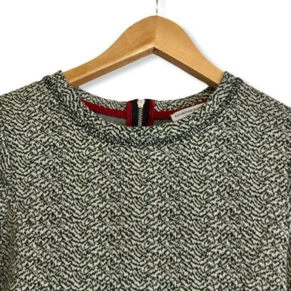 Katherine Barclay Womens A-Line Skater Dress Gray Knit Stretch Long Sleeve Sz 4 - Picture 2 of 8